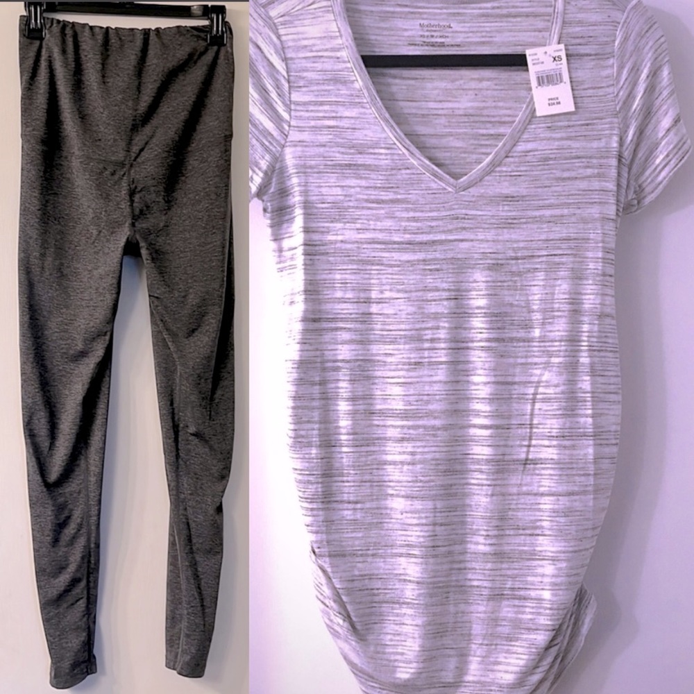 NEW Motherhood Maternity Stretch Tee & Leggings